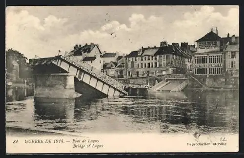 AK Lagny, Pont de Lagny 1914