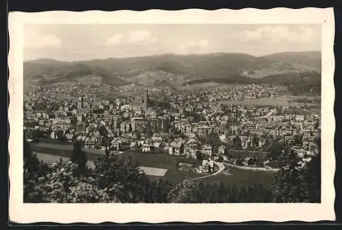 AK Jablonec n. Nis., Gesamtansicht mit Kirche vom Berge aus