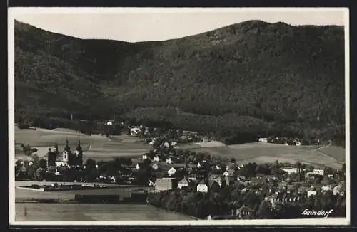 AK Haindorf, Ortsansicht mit Klosterkirche