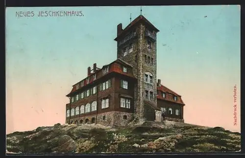 AK Reichenberg / Liberec, Jeschkenhaus auf dem Jeschken