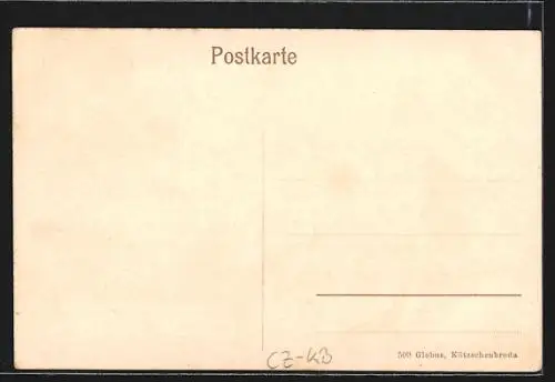 AK Franzensbad, Gartenpartie am Kaiserbad