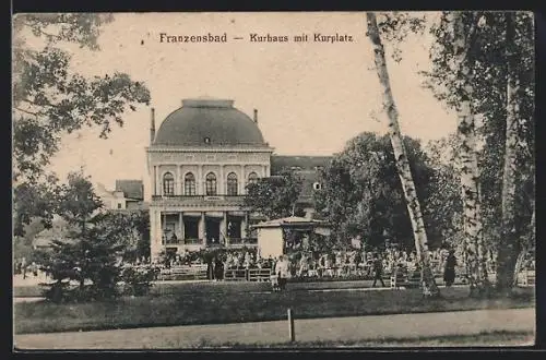 AK Franzensbad, Kurhaus mit Kurplatz