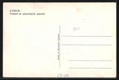 AK Lysice, Pohled ze zámeckých zahrad