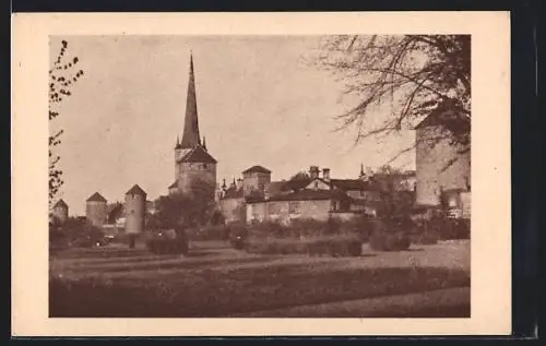 AK Reval, Ortsansicht mit Kirche