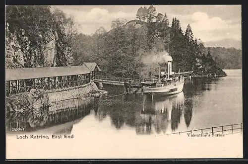AK Loch Katrine, East End, Dampfer auf schottischem See