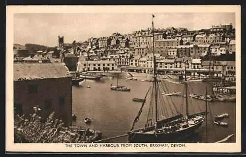 AK Brixham, The Town and Harbour from South