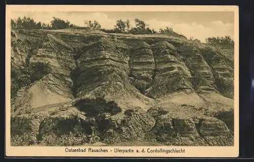 AK Rauschen, Ostseebad, Uferpartie an der Cordollingschlucht