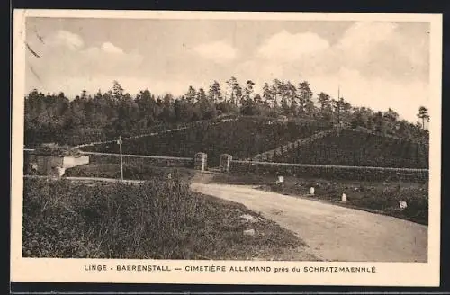 AK Linge-Baerenstall, Cimetière Allemand près du Schratzmaennlé