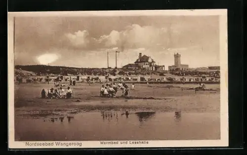 AK Wangeroog / Nordsee, Warmbad und Lesehalle