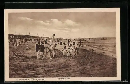 AK Wangeroog, Strandleben mit Burgenbau