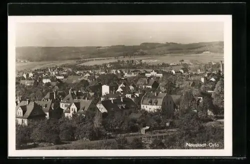 AK Neustadt-Orla, Ortsansicht aus der Vogelschau