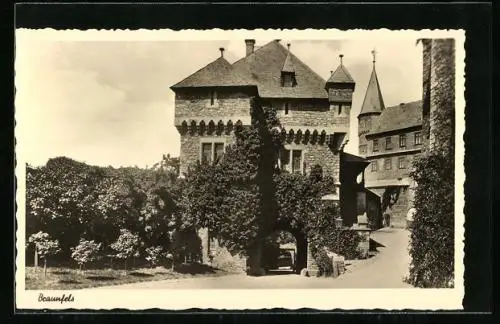 AK Braunfels, Ortspartie mit Turmblick