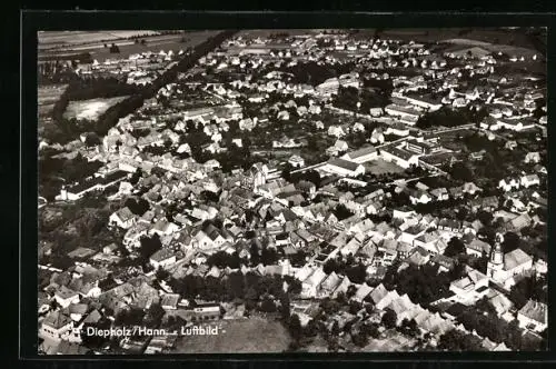 AK Diepholz /Hann., Ortsansicht vom Flugzeug aus