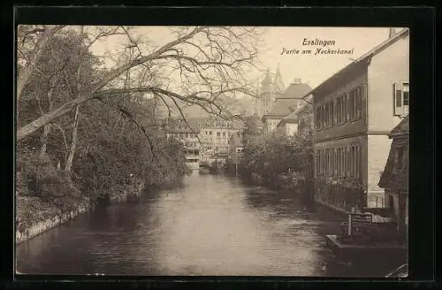 AK Esslingen / Neckar, Partie am Neckarkanal