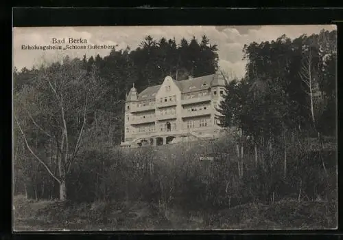 AK Bad Berka, Blick auf Erholungsheim Schloss Gutenberg