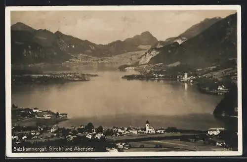 AK Strobl, Totalansicht mit Abersee