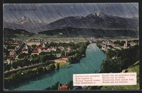 AK Innsbruck, Stadt im Dauerregen