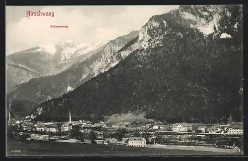 AK Reichenau an der Rax, Hirschwang gegen den Schneeberg