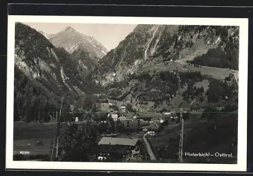 AK Hinterbichl /Osttirol, Ortspartie mit Bergen