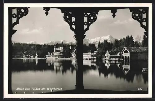 AK Velden am Wörthersee, Ortsansicht aus einem Seepavillon