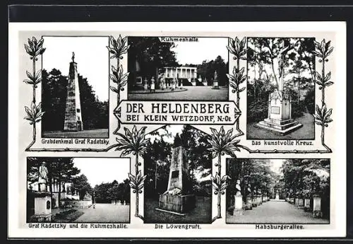 AK Klein-Wetzdorf, Ruhmeshalle auf dem Heldenberg, Grabdenkmal Graf Radetzky, Die Löwengruft