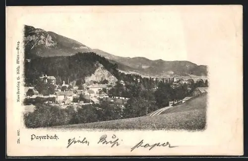 AK Payerbach, Ortsansicht im Tal