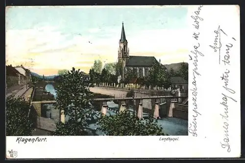 AK Klagenfurt, Lendkanal mit Blick zur Kirche