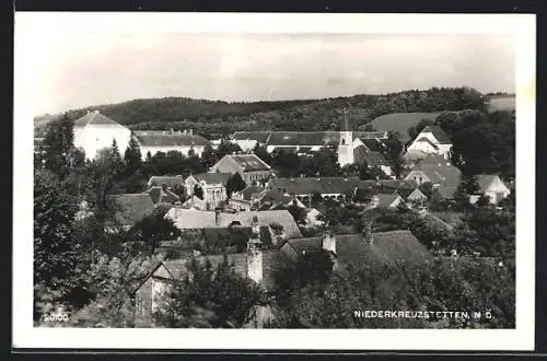 AK Kreuzstetten, Niederkreuzstetten mit Kirche