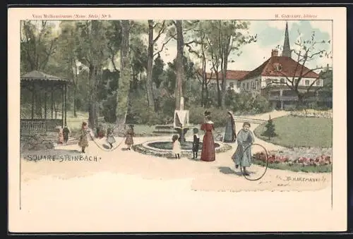 Künstler-AK Mulhouse, Square Steinbach
