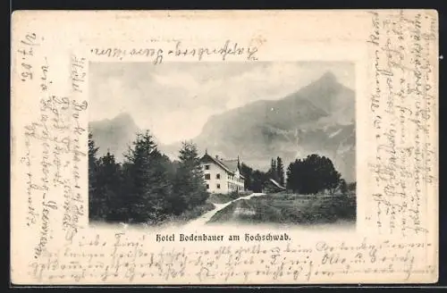 AK St. Ilgen, Ansicht des Hotels Bodenbauer am Hochschwab
