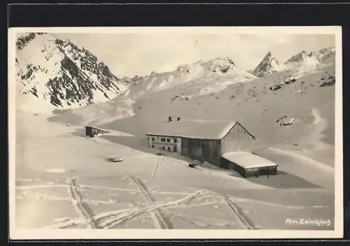 AK Zeinisjochhaus mit der Gorfenspitz, Gasthaus zum Guten Tropfen