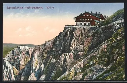 AK Puchberg am Schneeberg, Eisenbahnhotel Hochschneeberg