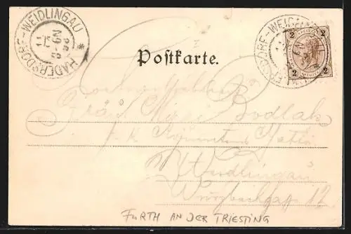 AK Furth an der Triesting, Steinwandklamm mit Kesselfall, Türkenloch, Jaga-Sitz