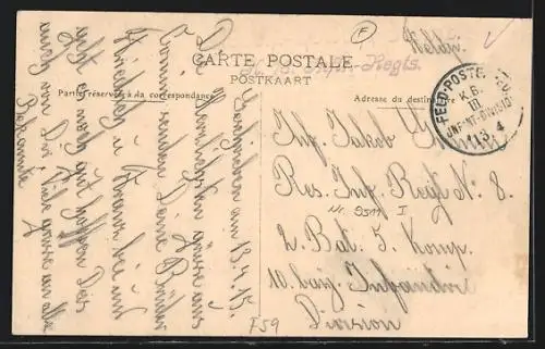 AK Comines, Partie am Bahnhof, La Gare