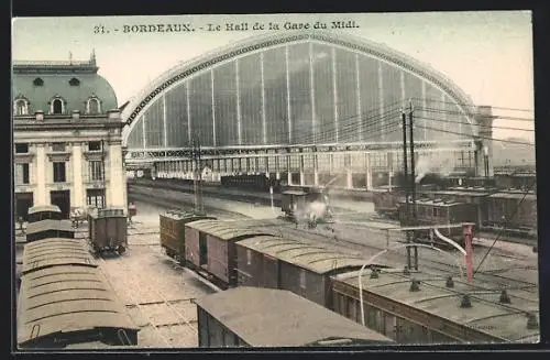 AK Bordeaux, Le hall de la gare du midi, Bahnhof, Eisenbahn