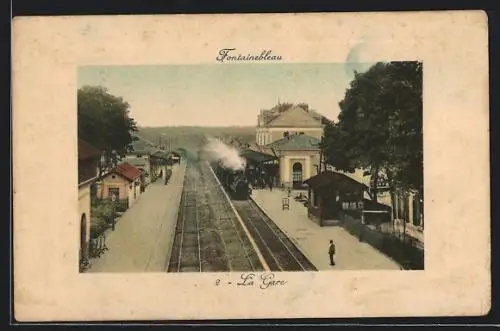 AK Fontainebleau, La Gare