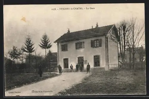 AK Fesches-le-Chatel, La Gare