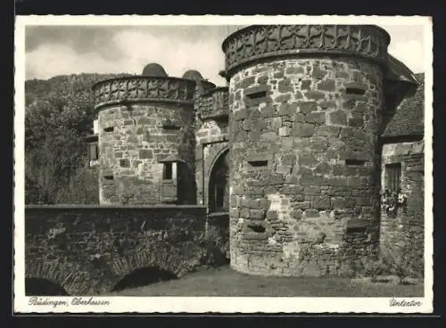 AK Büdingen / Hessen, Blick auf Untertor