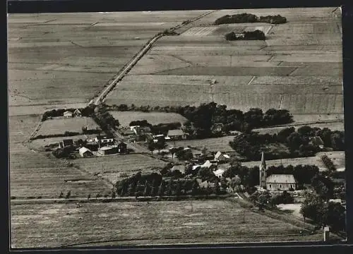 AK Welt /Eiderstadt, Ortsansicht vom Flugzeug aus