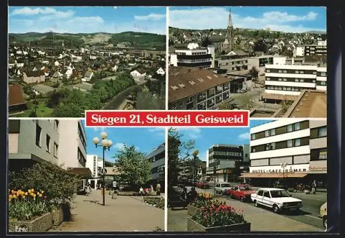 AK Geisweid /Siegen, Ortsansicht Stadtmitte, Blick vom Rathaus, Fussgängerzone, Rijnsburger Strasse