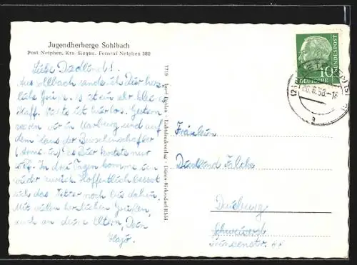 AK Sohlbach, Wald- und Wiesenpartien mit der Jugendherberge