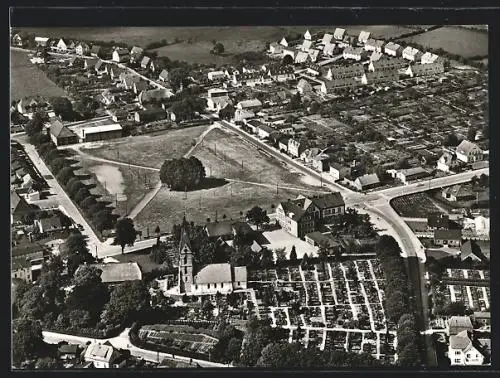 AK Süderbrarup, Gesamtansicht mit Grünanlage vom Flugzeug aus