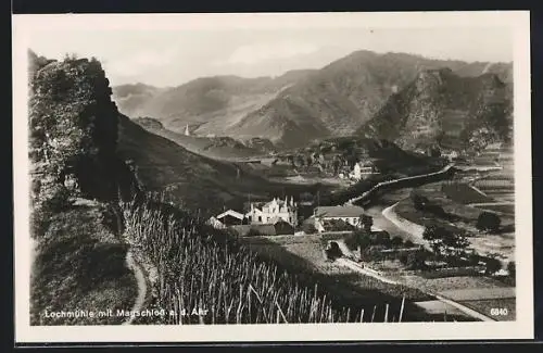 AK Lochmühle a. d. Ahr, Panorama mit Mauschloss