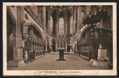 AK Wittenberg / Lutherstadt, Inneres der Schlosskirche