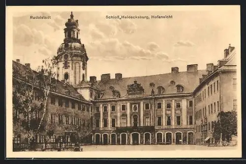 AK Rudolstadt, Schloss Heidecksburg, Hofansicht