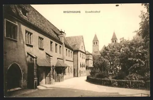 AK Regensburg, Partie am Domfriedhof