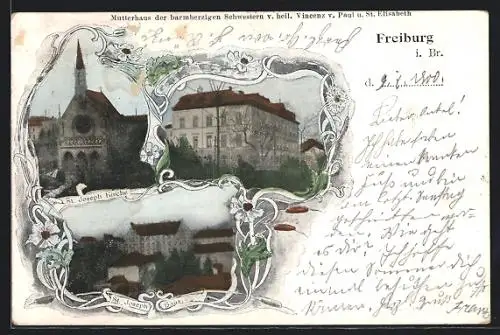 AK Freiburg i. Br., St. Joseph-Kirche, St. Joeph-Haus