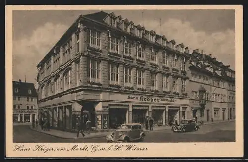 AK Weimar / Thür., Kaufhaus Kröger am Markt