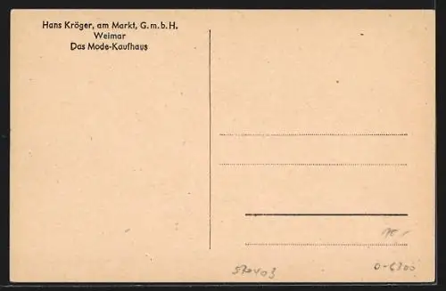 AK Weimar / Thür., Kaufhaus Kröger am Markt