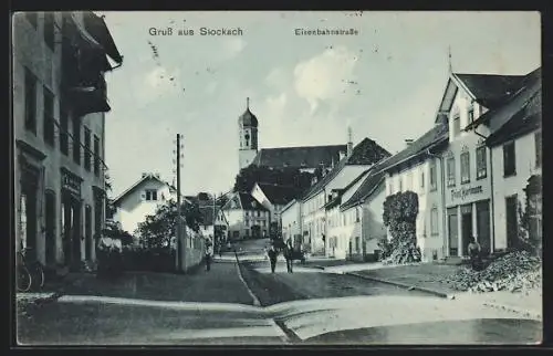 AK Stockach, Blick in die Bahnhofstrasse